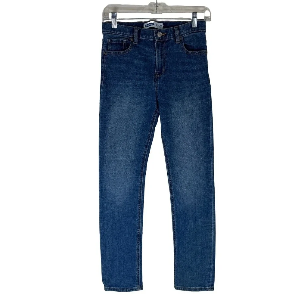 Old Navy Relaxed Slim Jeans Boys Size 14 Blue Medium Wash Built-In Tough Denim